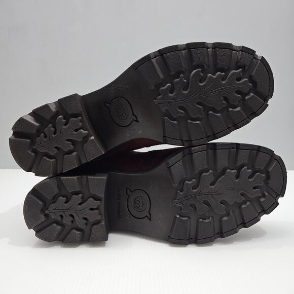 Born Graci Colors Ankle Bootie Size 8.5 Dark Brick Distressed Suede Chelsea Lug - Picture 12 of 14